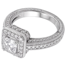 1.75 Carats Real Natural Earth Mined Diamond Engagement Ring Pave Setting Milgrain Jewellery New