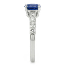 natural round sapphire 1.75ct ring top view