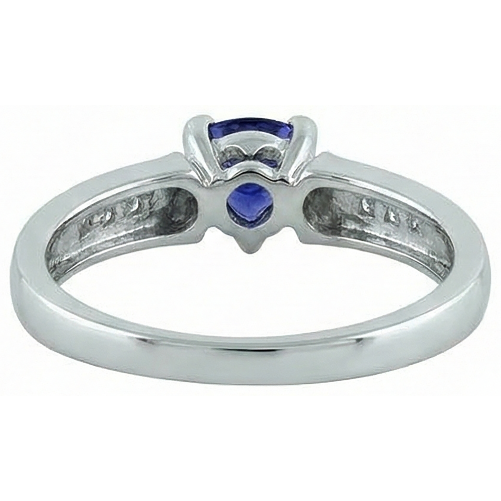 1.75 Carats Trillion AAA Tanzanite Natural Earth Mined DIAMOND ( NOT LAB GROWN )s Fancy Ring White Gold 14K