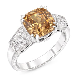 1.75 Ct Cushion Cut Natural Earth Mined Diamond Ring Gemstone 14K White Gold