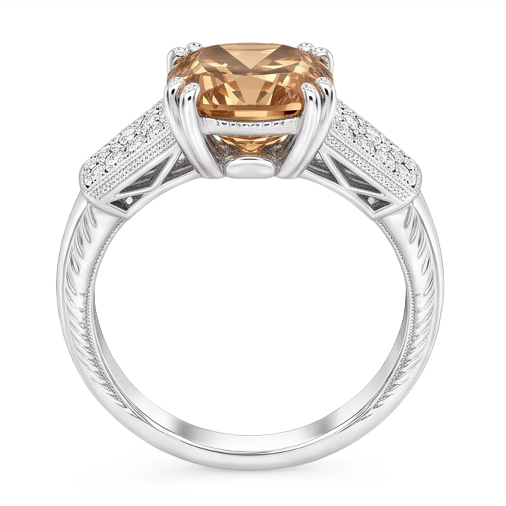1.75 Ct Cushion Cut Natural Earth Mined Diamond Ring Gemstone 14K White Gold