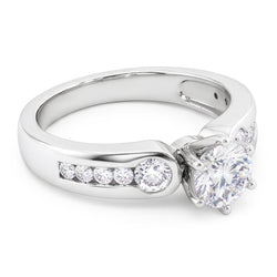 1.75 Ct. Genuine Natural Earth Mined Diamonds Three Stone Ring Engagement White Gold Jewellery