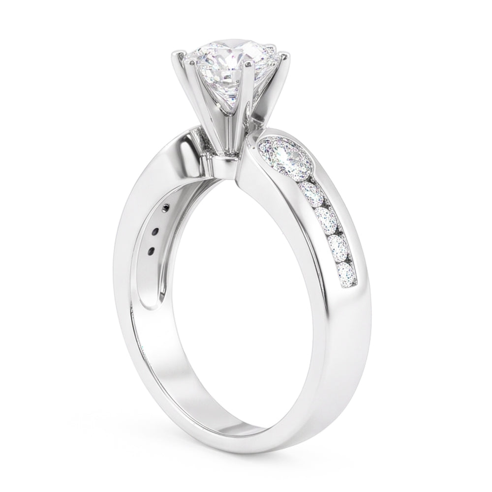 1.75 Ct. Genuine Natural Earth Mined Diamonds Three Stone Ring Engagement White Gold Jewellery