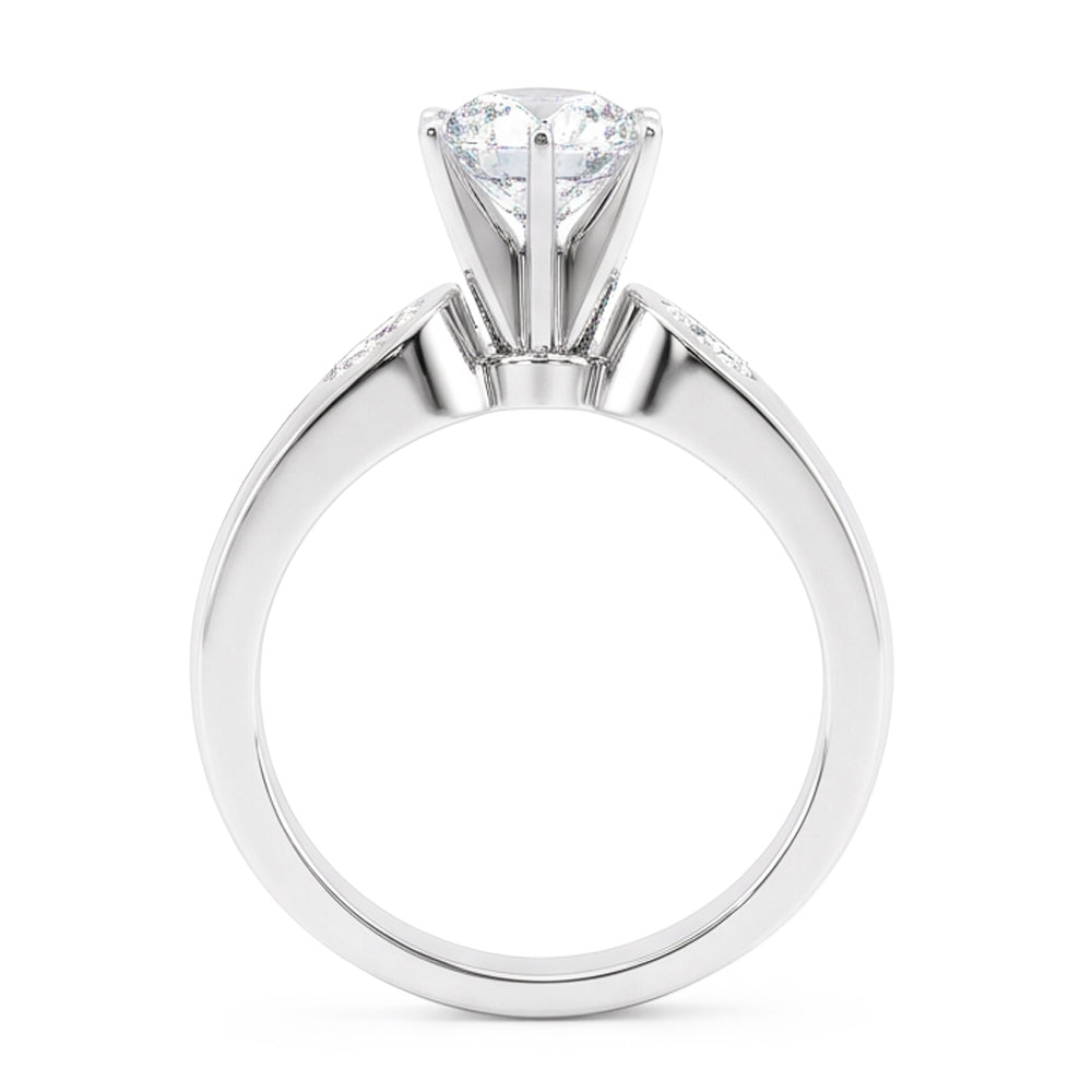 1.75 Ct. Genuine Natural Earth Mined Diamonds Three Stone Ring Engagement White Gold Jewellery