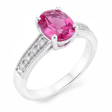 1.75 Ct Oval Pink Sapphire Natural Earth Mined Diamond Vintage Style Wedding Ring Gold