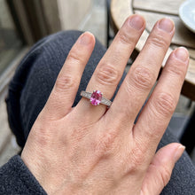 1.75 Ct Oval Pink Sapphire Natural Earth Mined Diamond Vintage Style Wedding Ring Gold