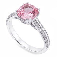 1.76 Carats Round Pink Sapphire Center Anniversary Gemstone Ring