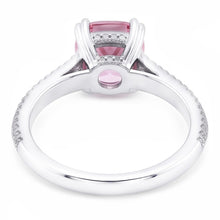 1.76 Carats Round Pink Sapphire Center Anniversary Gemstone Ring