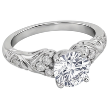 1.85 Carats Round Cut Natural Earth Mined Diamonds Antique Style Engagement Ring