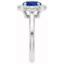 1.85 Ct Oval Round Cut Sri Lanka Sapphire Natural Earth Mined Diamond Ring