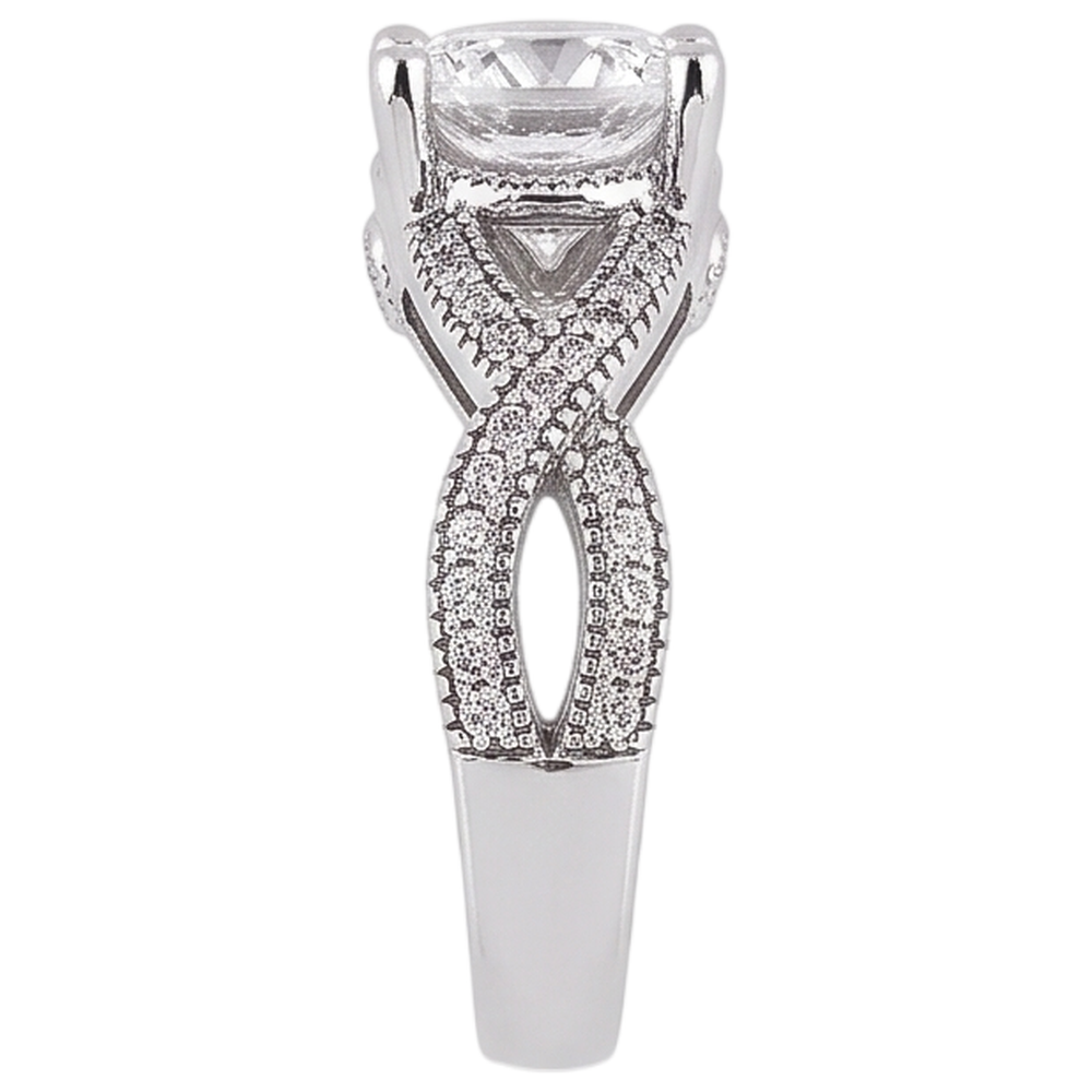 1.87 Carats Real Natural Earth Mined Diamond Engagement Ring Twisted Shank Round Cut