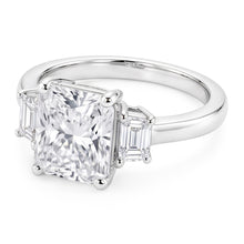 1.91 Carat Cushion Real Natural Earth Mined DIAMOND ( NOT LAB GROWN ) Three 3 Stone Ring Gold New