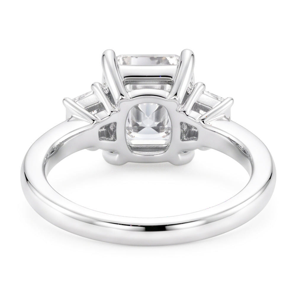 1.91 Carat Cushion Real Natural Earth Mined DIAMOND ( NOT LAB GROWN ) Three 3 Stone Ring Gold New
