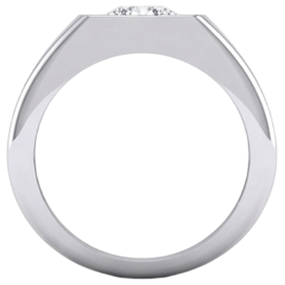 1 Carat F VS1 Natural Earth Mined DIAMOND ( NOT LAB GROWN ) Men's Solitaire Ring 14K White Gold