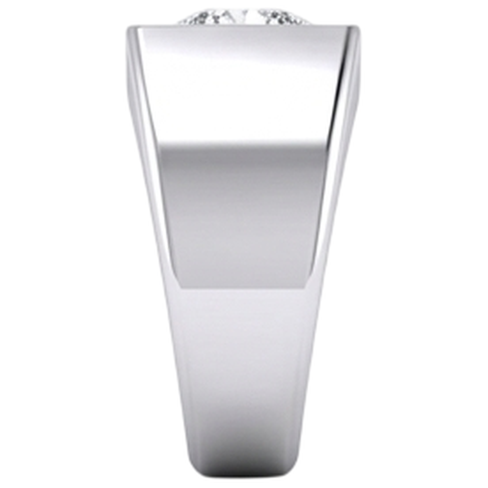 1 Carat F VS1 Natural Earth Mined DIAMOND ( NOT LAB GROWN ) Men's Solitaire Ring 14K White Gold