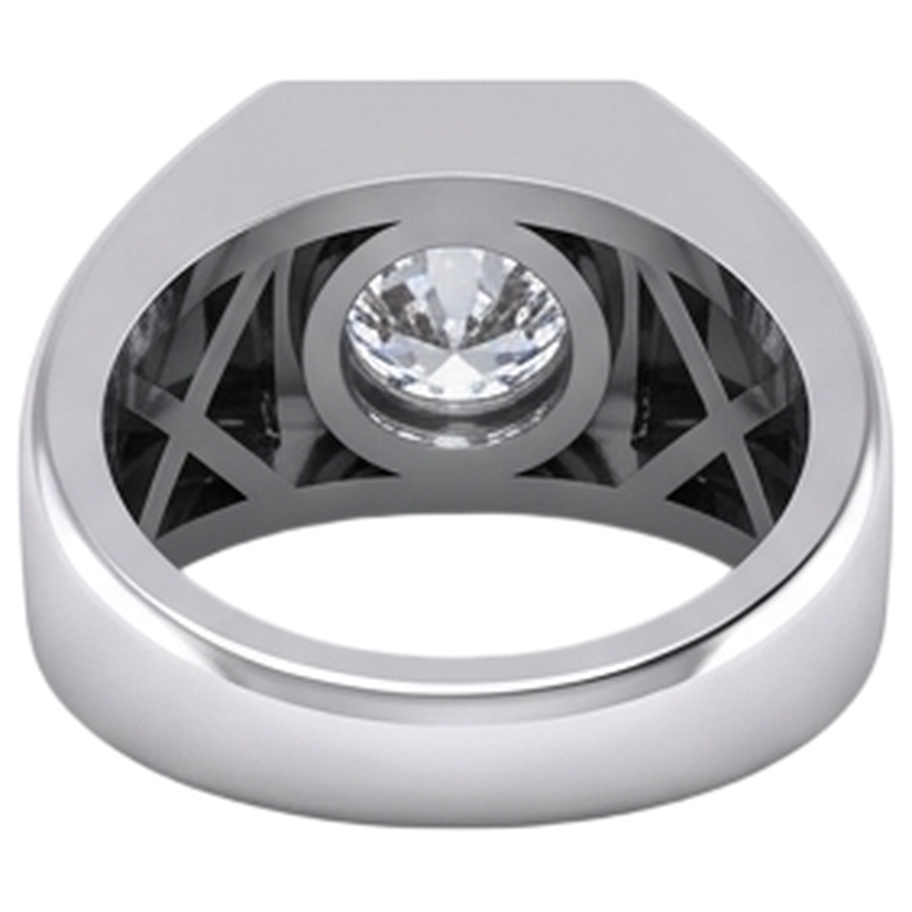 1 Carat F VS1 Natural Earth Mined DIAMOND ( NOT LAB GROWN ) Men's Solitaire Ring 14K White Gold
