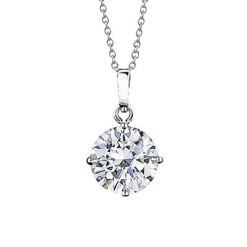 1 Carat G VS1 Solitaire Natural Diamond Necklace Pendant White Gold 14K New