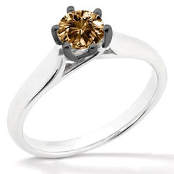 1 Carat Gemstone Natural Diamond Solitaire Anniversary Ring