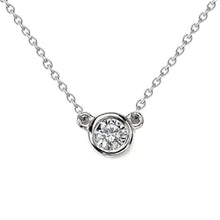 1 Carat Genuine Diamond Bezel Pendant Necklace