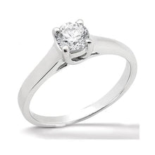 1 Carat Genuine Diamond Solitaire Engagement Ring Prong Style