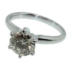 1 Carat Genuine Diamond Solitaire Engagement Ring Prong Style