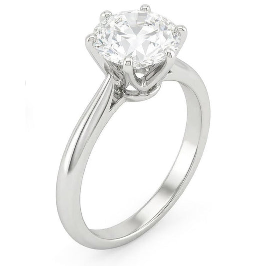 1 Carat Genuine Natural Earth Mined Diamond Solitaire Engagement Ring White Gold 14K Ring Jewelry