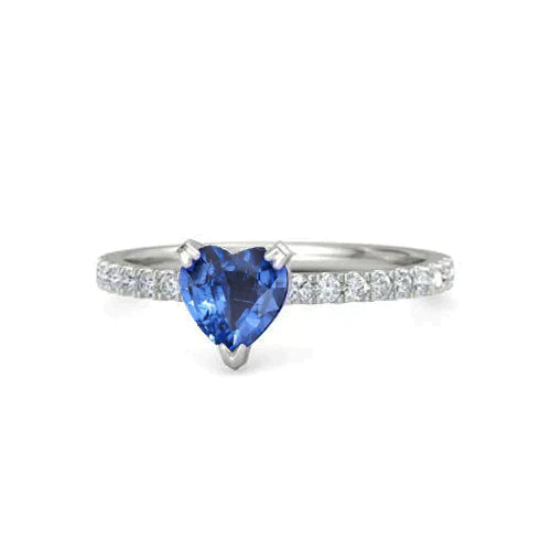1 Carat Genuine Sapphire Engagement Ring