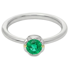 Authentic Emerald Precious Stone Ring – profile view