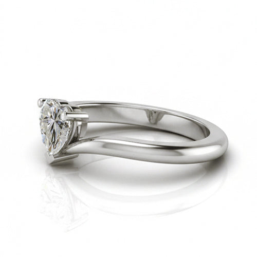 1 Carat Heart Natural Earth Mined Diamond Ring Ladies Jewellery