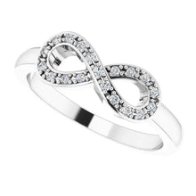 1 Carat Infinity Natural Diamond Ring White Gold 14K Vs1 F