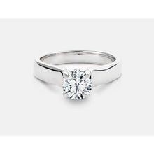 1 Carat Ladies Round Natural Earth Mined Diamond Solitaire Ring 14K White Gold