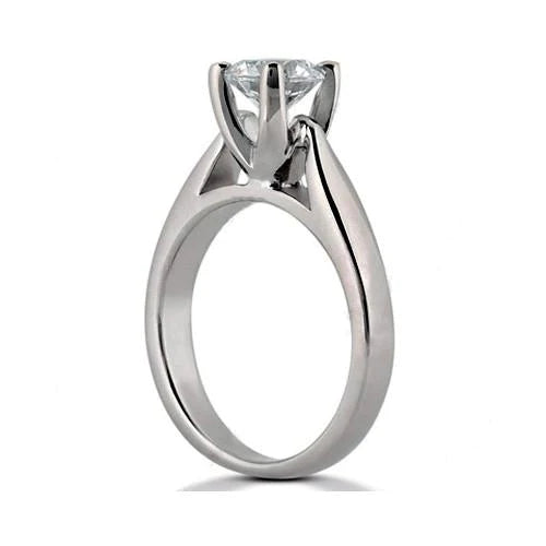 1 Carat Natural Diamond Engagement Ring White Gold 14K New