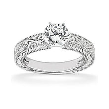 1 Carat Natural Diamond Solitaire Wedding Ring Band Set F VS1