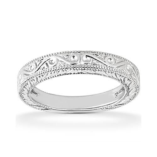 1 Carat Natural Diamond Solitaire Wedding Ring Band Set F VS1