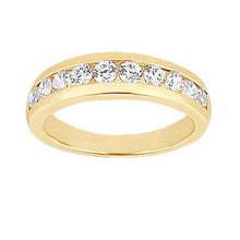 1 Carat Natural Diamond Wedding Band 14K Yellow Gold