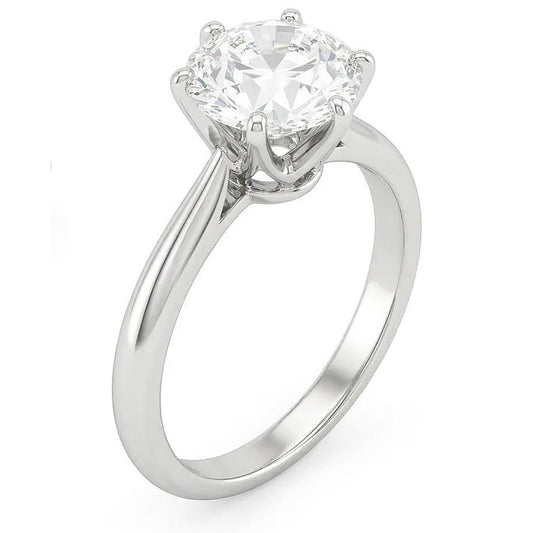 1 Carat Natural Earth Mined Diamond Solitaire Engagement Ring White Gold 14K Ring Jewellery