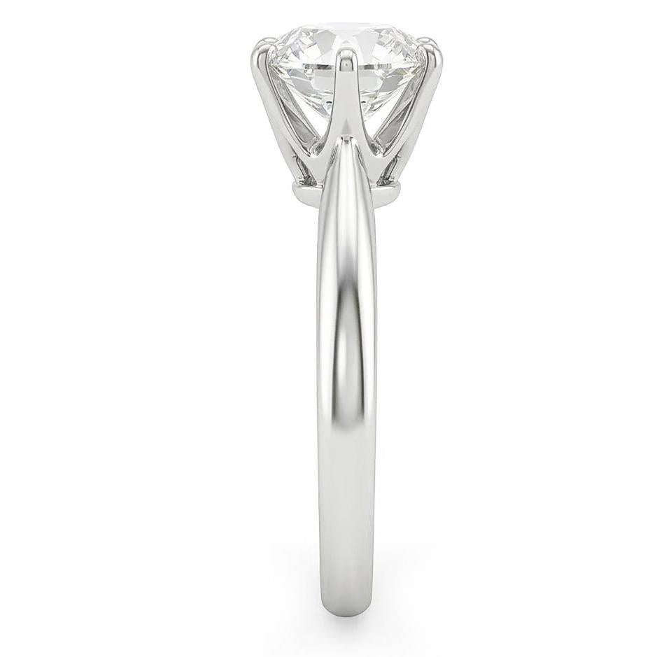 1 Carat Natural Earth Mined Diamond Solitaire Engagement Ring White Gold 14K Ring Jewellery