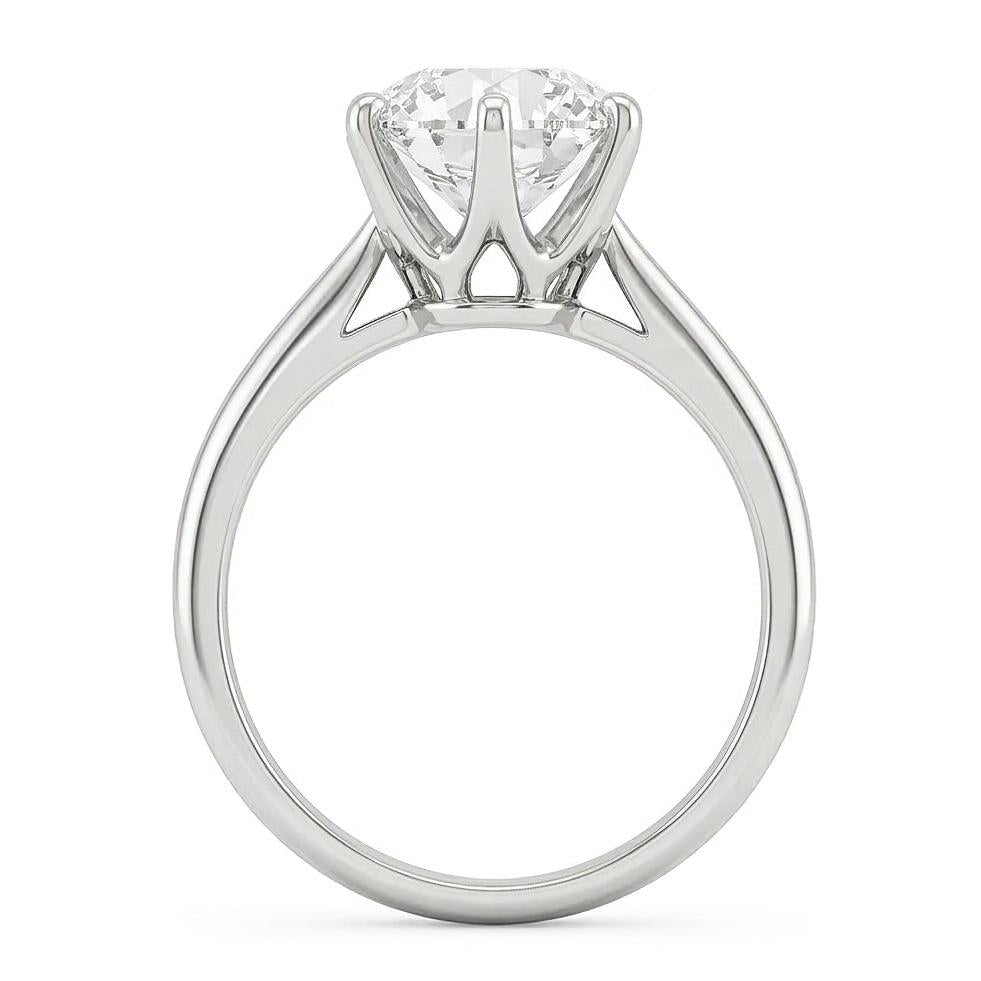 1 Carat Natural Earth Mined Diamond Solitaire Engagement Ring White Gold 14K Ring Jewellery