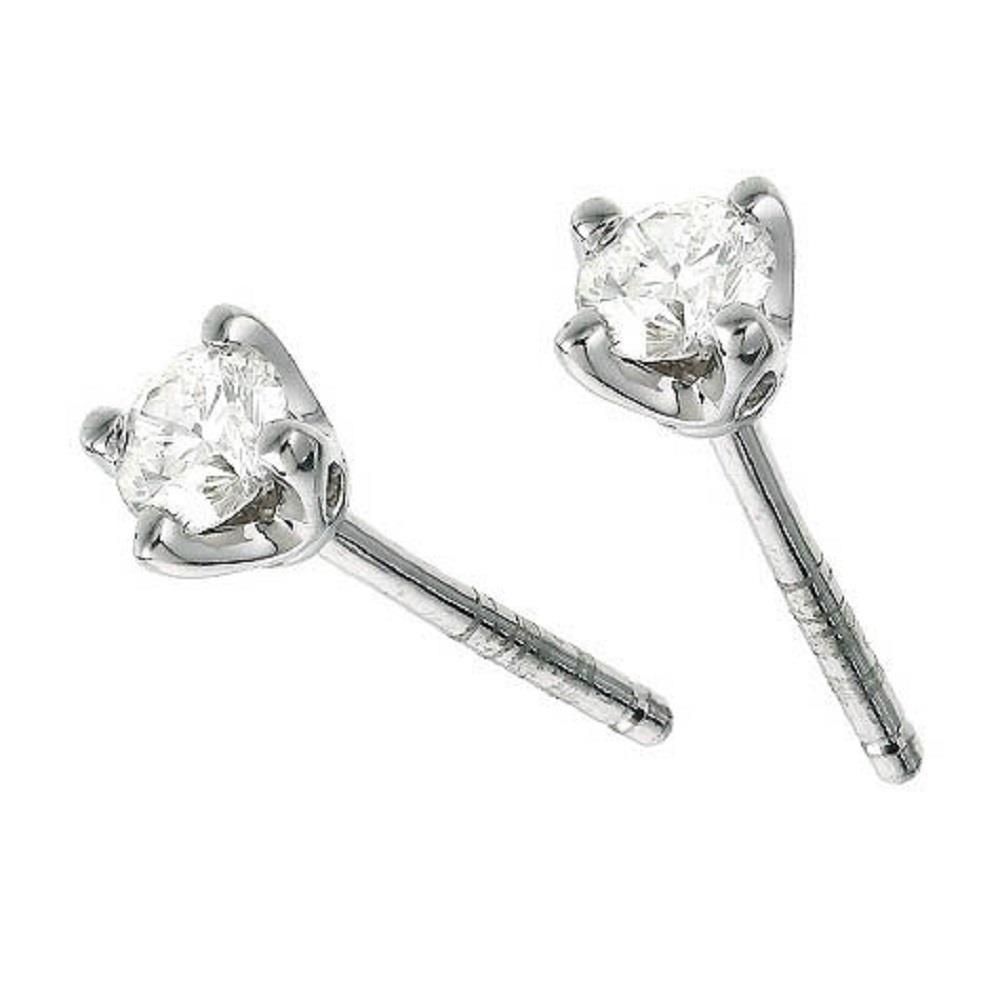 1 Carat Natural Round Cut Diamond Stud Earring 14K White Gold New