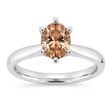1 Carat Oval Real Champagne Natural Earth Mined DIAMOND ( NOT LAB GROWN ) Wedding Ring Gemstone