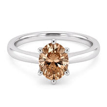1 Carat Oval Real Champagne Natural Earth Mined DIAMOND ( NOT LAB GROWN ) Wedding Ring Gemstone