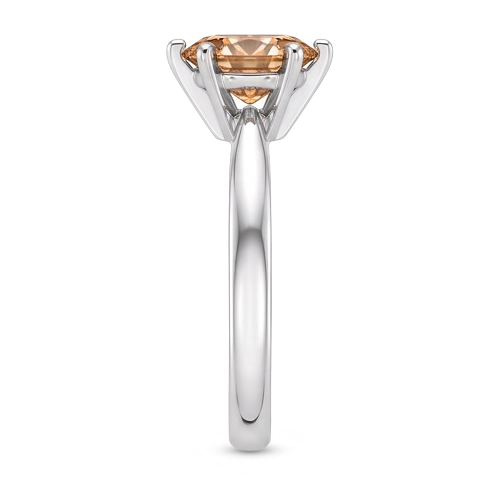 1 Carat Oval Real Champagne Natural Earth Mined DIAMOND ( NOT LAB GROWN ) Wedding Ring Gemstone