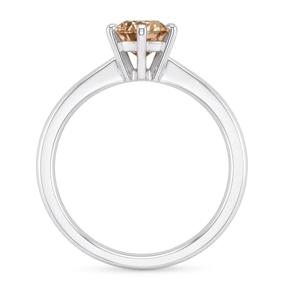 1 Carat Oval Real Champagne Natural Earth Mined DIAMOND ( NOT LAB GROWN ) Wedding Ring Gemstone