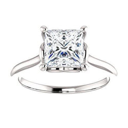 1 Carat Princess Real Diamond 14K Gold Ring