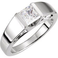1 Carat Princess Real Natural Earth Mined Diamond Solitaire Engagement Ring White Gold 14K