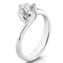 1 Carat Prong Set Solitaire  Real Diamond Wedding Ring 14K White Gold
