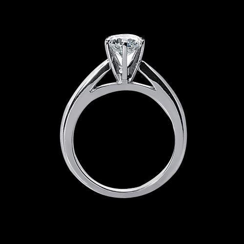 1 Carat Diamond Cathedral Setting Solitaire Engagement Ring