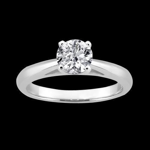 1 Carat Diamond Cathedral Setting Solitaire Engagement Ring