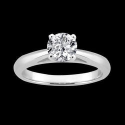 1 Carat Real Diamond Cathedral Setting Solitaire Engagement Ring