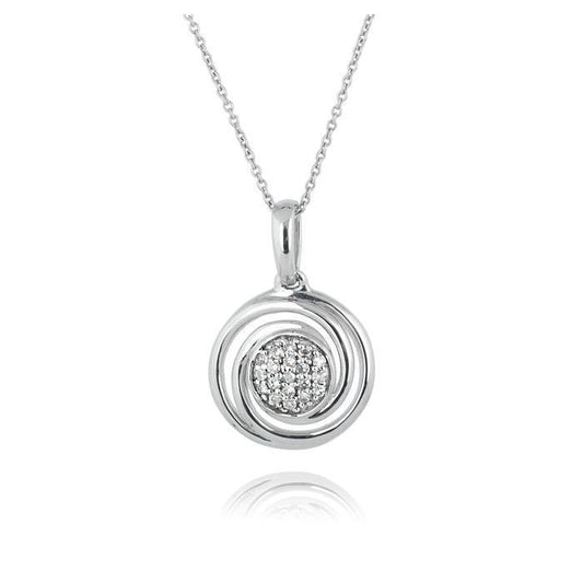 1 Carat Real Diamond Round Cut Pendant Necklace 14K White Gold